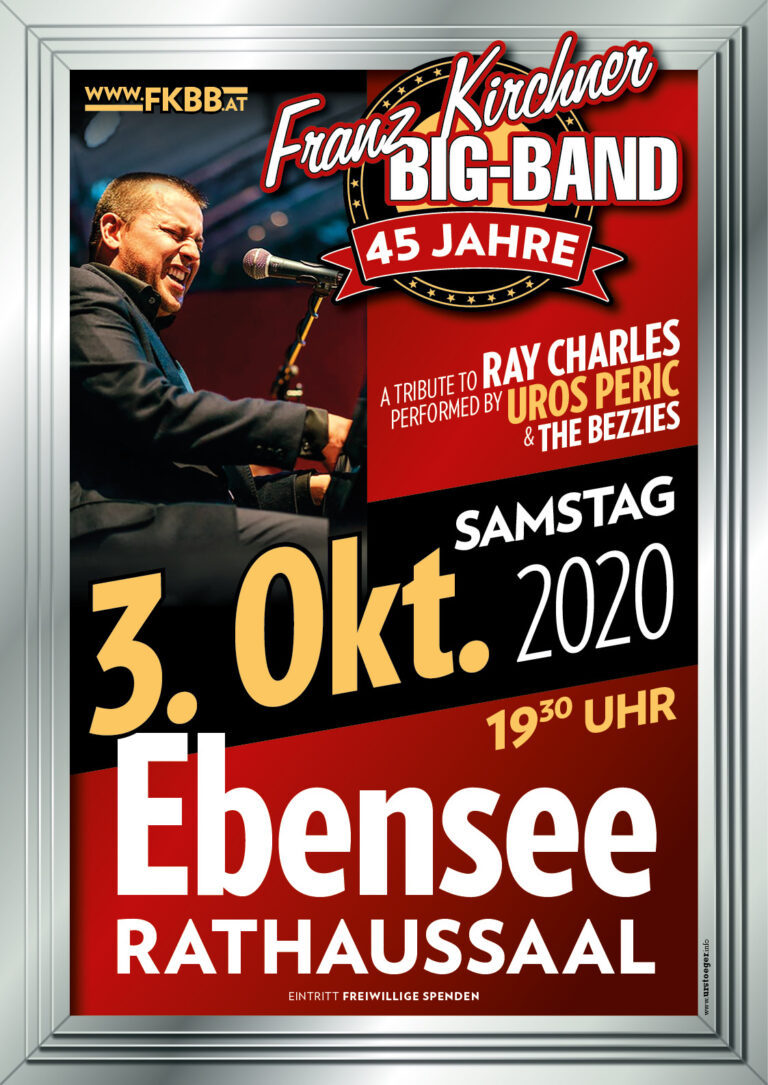 Franz Kirchner Big-Band mit Uros Peric am 3. Oktober 2020 in Ebensee